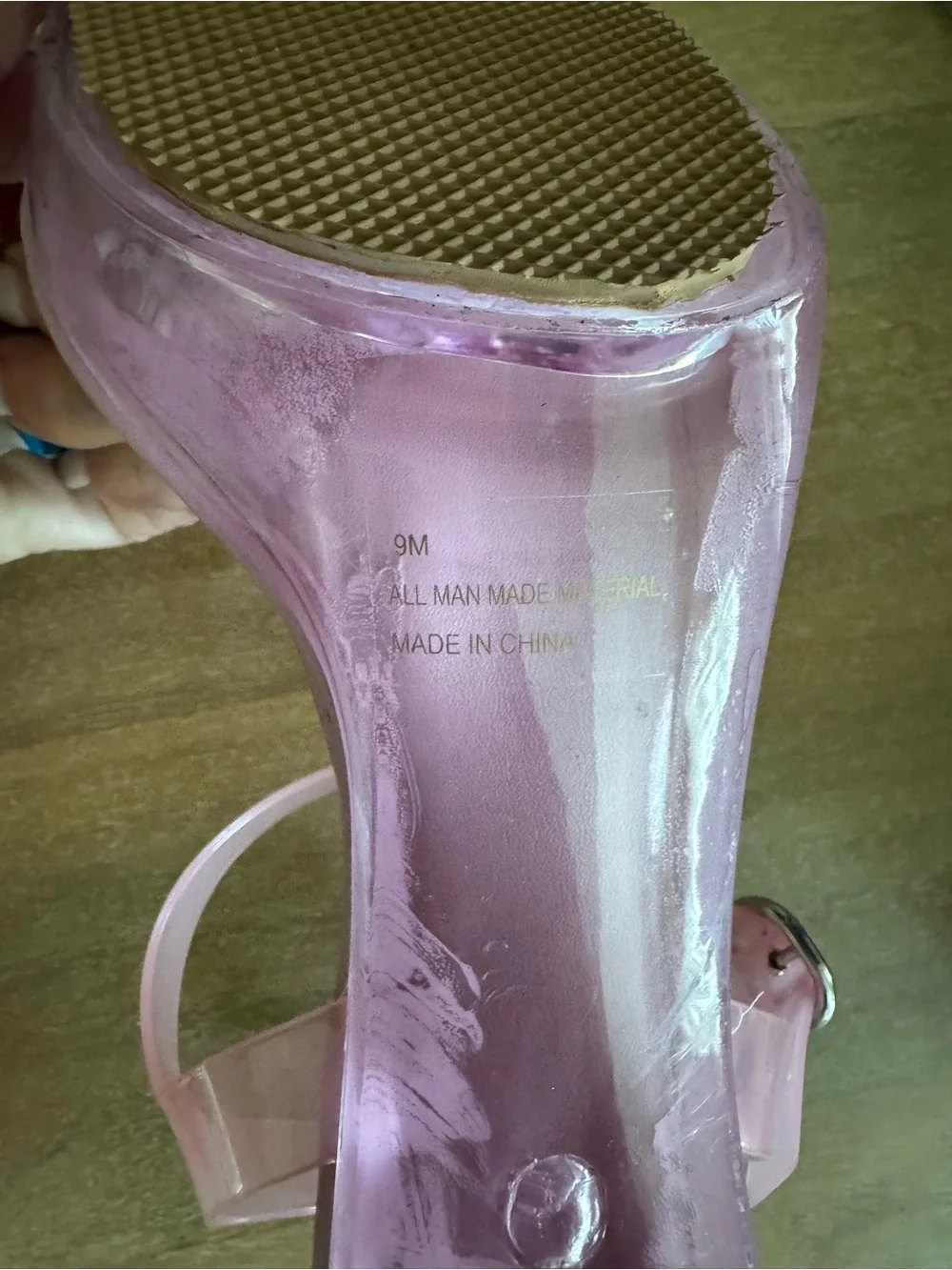 Gianni Bini Pink 2 Koool Lucite Acrylic Strapy Heels